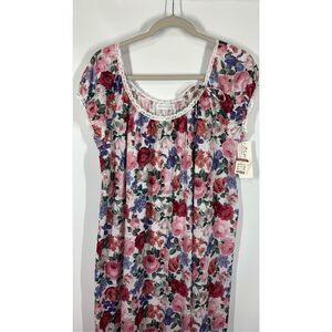 Miss Elaine Women's Floral Multicolor Nightgown Size Large